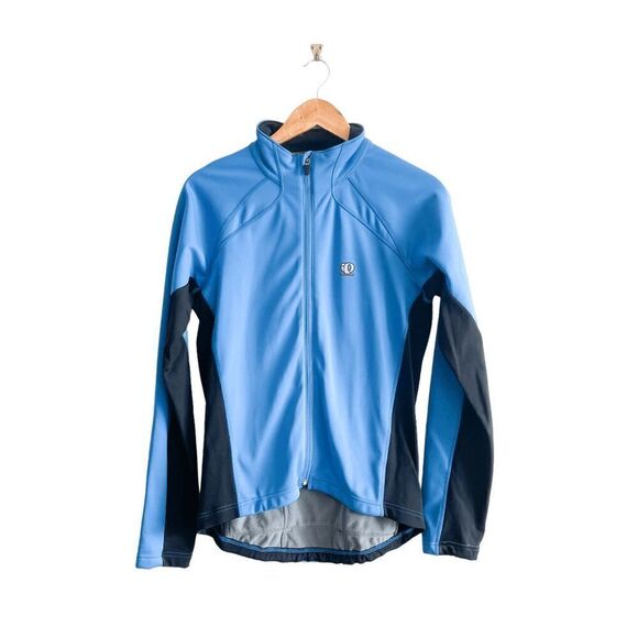 Pearl iZumi Gavia Men's Fleece Jacket Full Zip Turtleneck Blue Medium NWT - Picture 1 of 7
